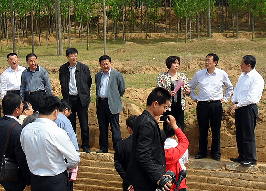 濟(jì)寧市委副書記張術(shù)平來汶上縣視察南旺分水龍王廟大遺址保護(hù)現(xiàn)場(chǎng)、村兩委換屆工作