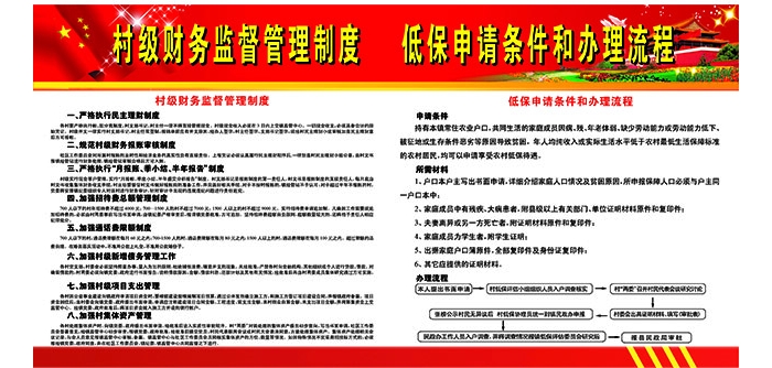 汶上縣村級財務監(jiān)督管理制度、低保申請條件和辦理流程